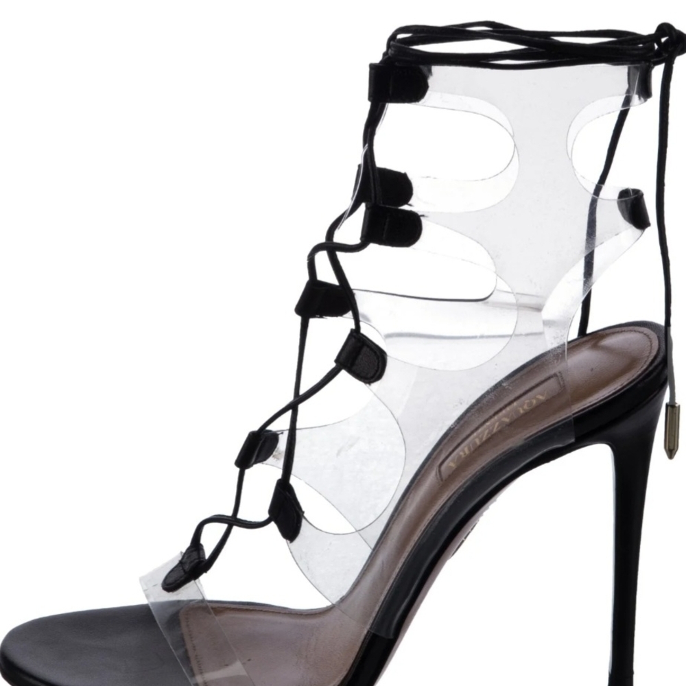 Aquazzura Clear Pvc Gladiator Women's Heels